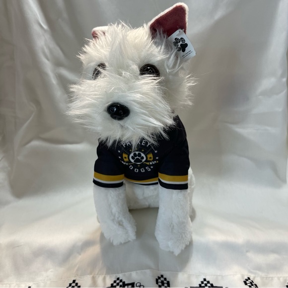 Pawkey Dogs Bark-Andre white plush dog - Picture 1 of 8